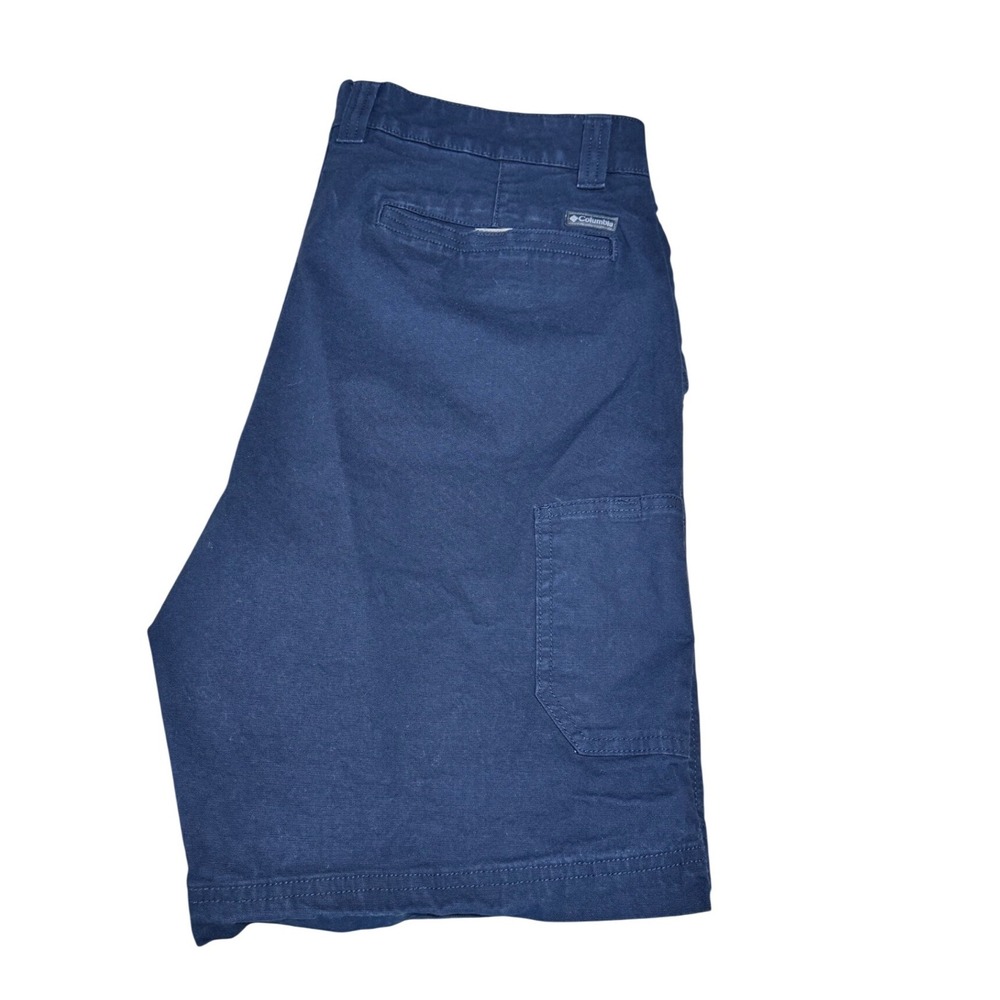 Columbia Shorts Stretch Cotton Canvas Navy Blue 34 Regular Fit Utility Pocket